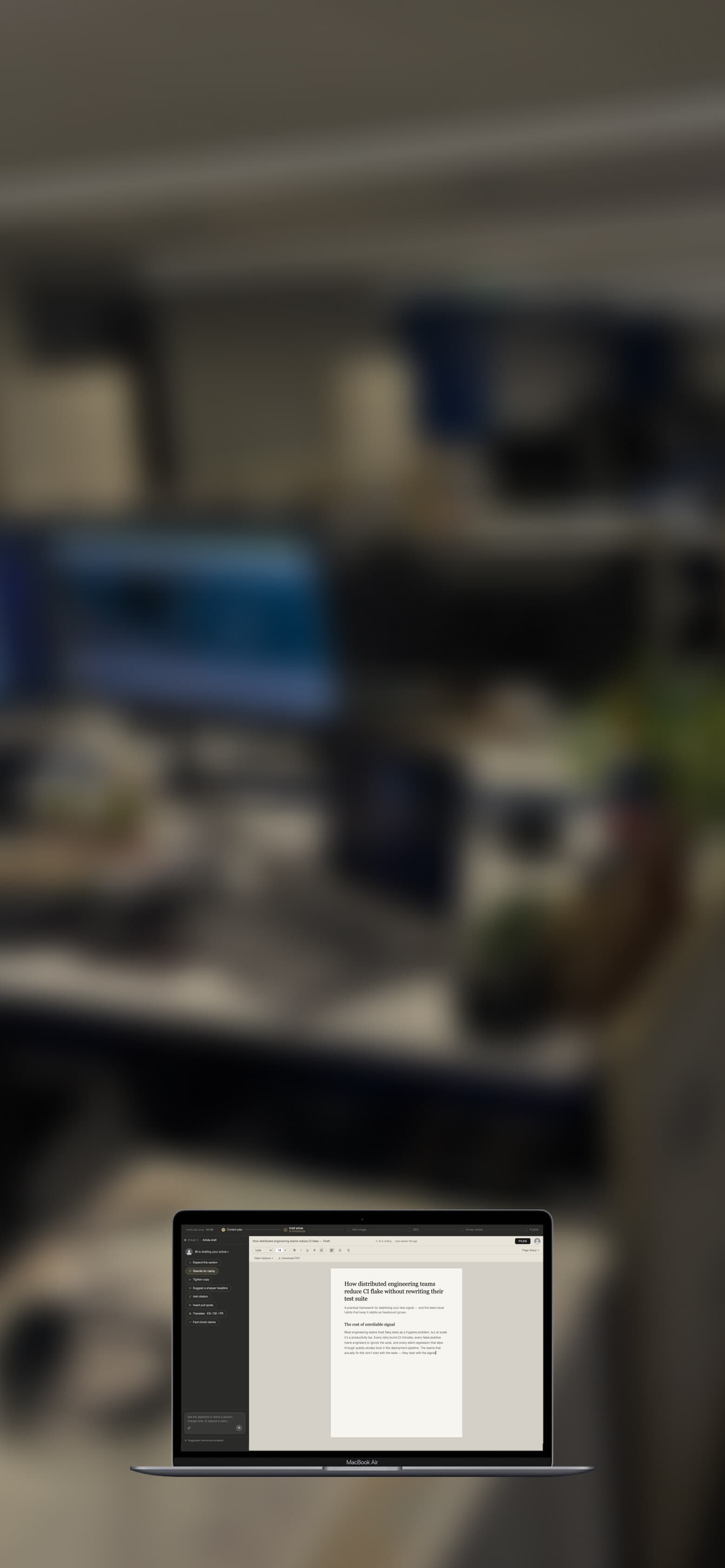 AI content automation workflow preview